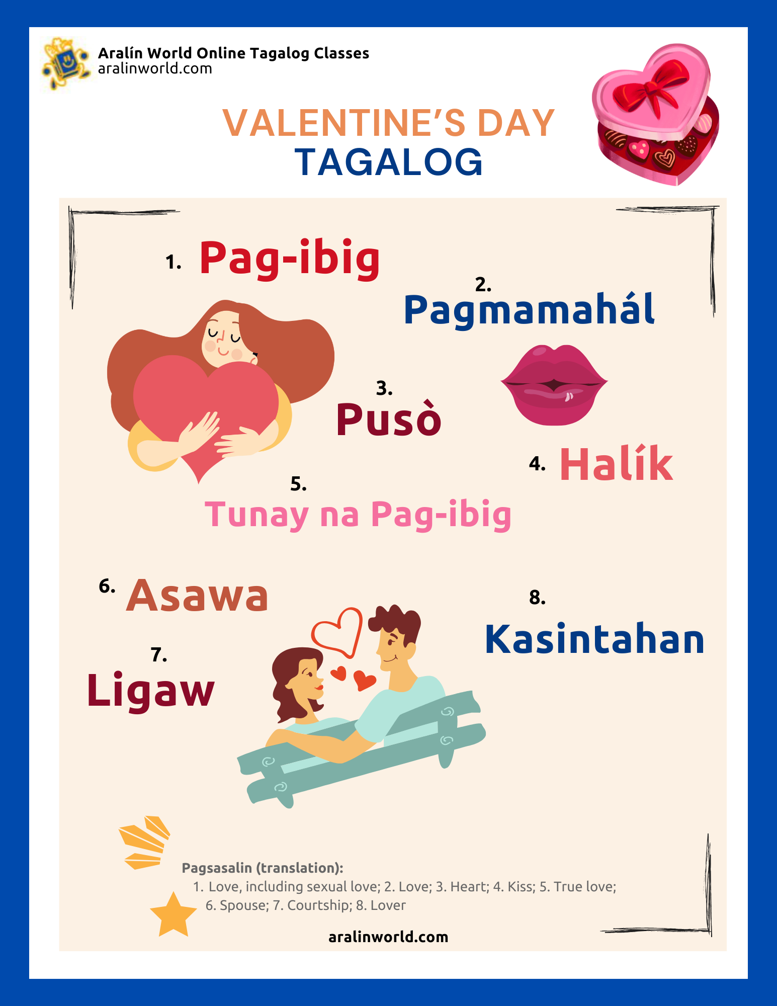 Tagalog Valentine's Day Vocabulary